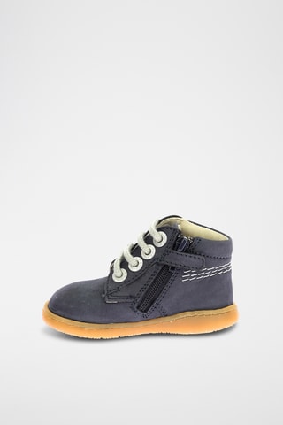 Botinhas em couro Kickbillista - Azul-marinho