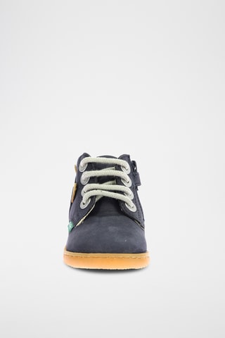 Botinhas em couro Kickbillista - Azul-marinho