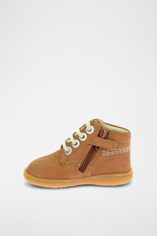 Botinhas em couro Kickbillista - Camel