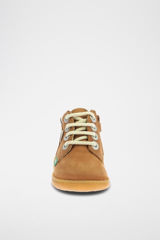 Botinhas em couro Kickbillista - Camel