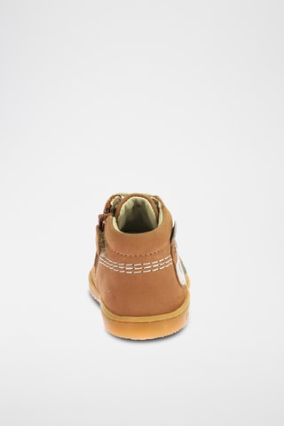 Botinhas em couro Kickbillista - Camel