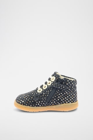 Botinhas em couro Kickbillista - Preto