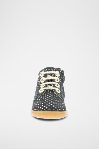 Botinhas em couro Kickbillista - Preto