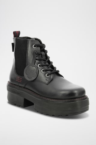 Botins em couro Kick Helena - Preto 