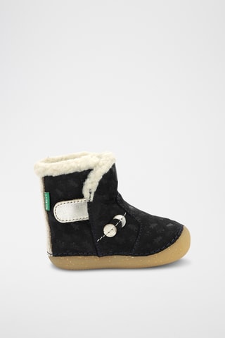 Botins forrados em couro So Windy - Azul-marinho e dourado