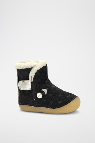 Botins forrados em couro So Windy - Azul-marinho e dourado