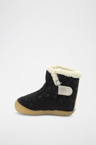 Botins forrados em couro So Windy - Azul-marinho e dourado