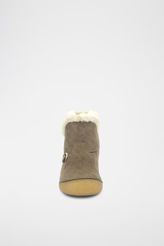 Botins forrados em couro So Windy - Toupeira e dourado