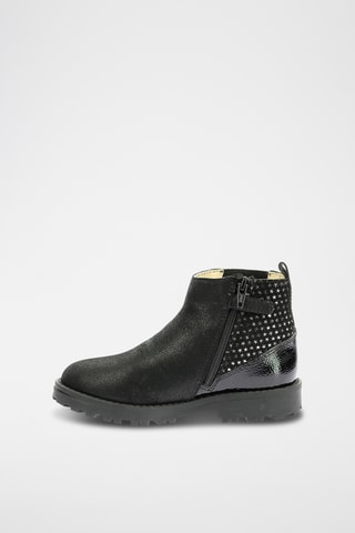 Botins em couro Groofit - Preto