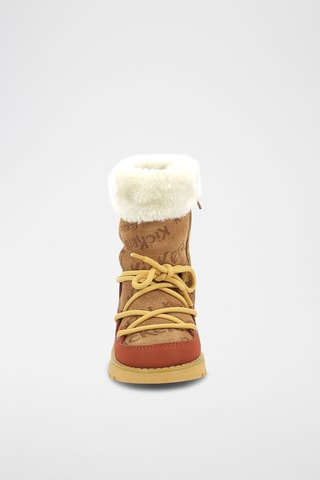 Botins forrados em couro Kickneosnow - Camel
