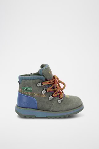 Botinhas em couro Kicknature - Caqui e laranja