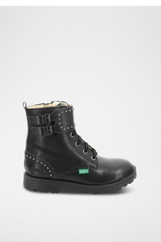 Botinhas em couro Groorock - Preto