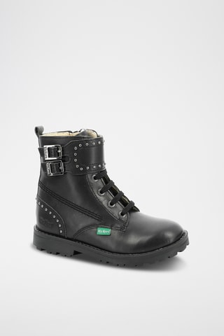 Botinhas em couro Groorock - Preto