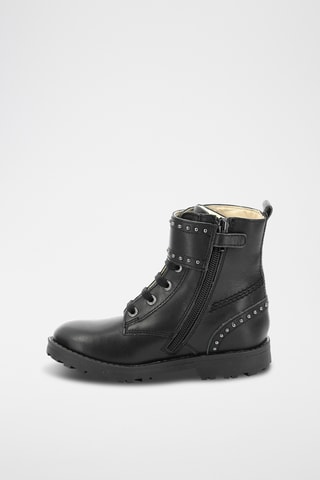 Botinhas em couro Groorock - Preto