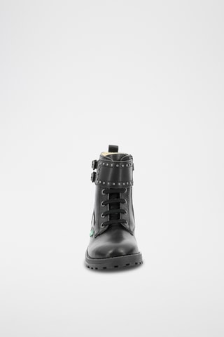Botinhas em couro Groorock - Preto