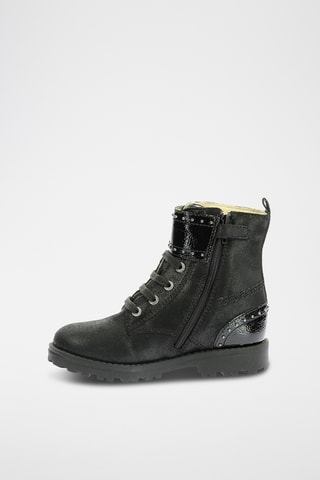 Botinhas em couro Groorock - Preto
