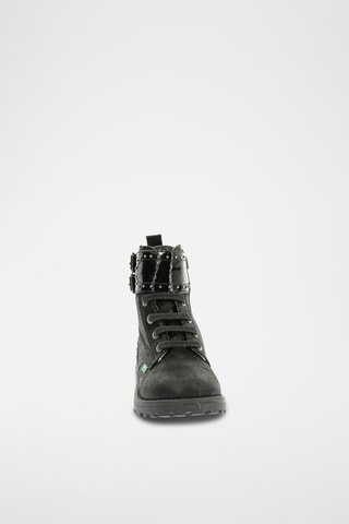 Botinhas em couro Groorock - Preto