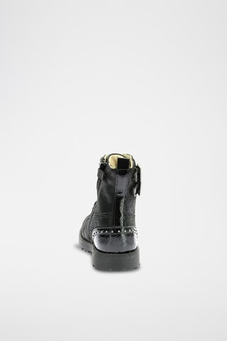 Botinhas em couro Groorock - Preto