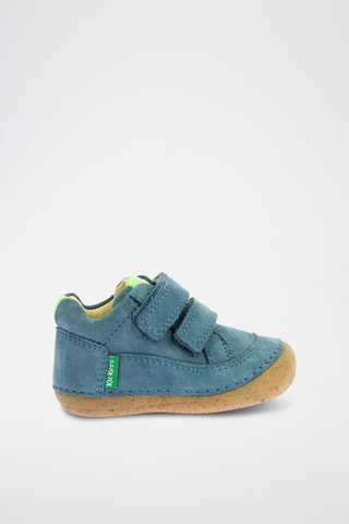 Botinhas em couro Sostankro - Azul-celeste