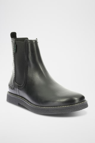 Botins Chelsea em couro Kick Lorel - Preto
