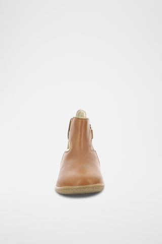 Botins em couro Vermillon - Camel e dourado
