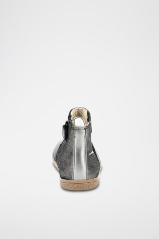 Botins em couro Vermillon - Preto e prateado
