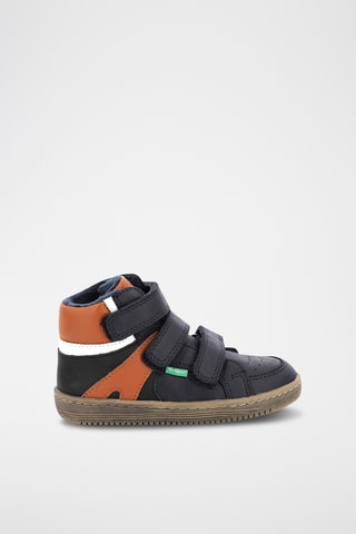 Sapatilhas subidas forradas Lohan - Preto e camel