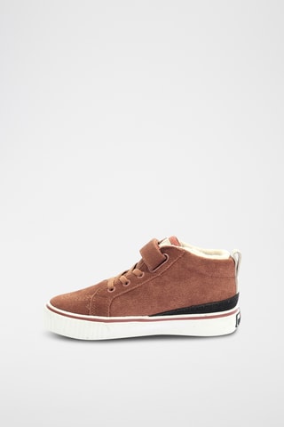 Sapatilhas forradas em couro Kickslida - Castanho