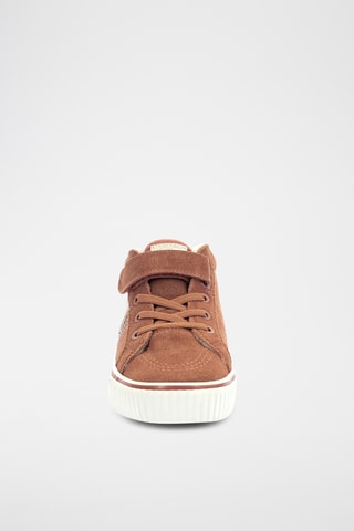 Sapatilhas forradas em couro Kickslida - Castanho