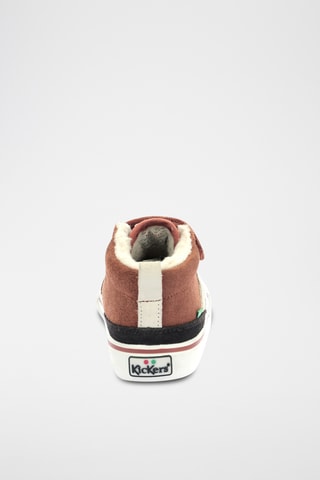 Sapatilhas forradas em couro Kickslida - Castanho