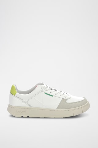 Sapatilhas com plataforma em couro Kick Allow - Branco