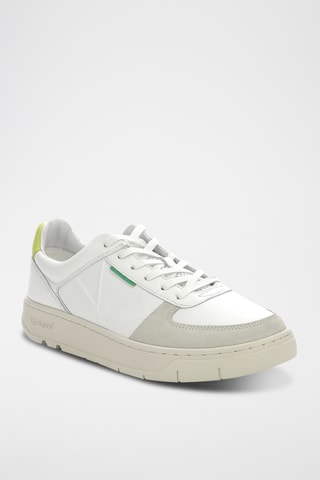 Sapatilhas com plataforma em couro Kick Allow - Branco