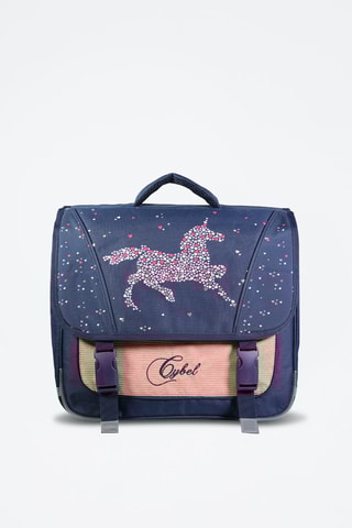 Cartable Cybel X Phileas - Bleu marine et rose