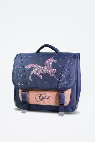 Cartable Cybel X Phileas - Bleu marine et rose
