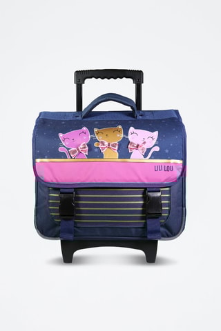 Cartable à roulettes Lili Lou - Bleu