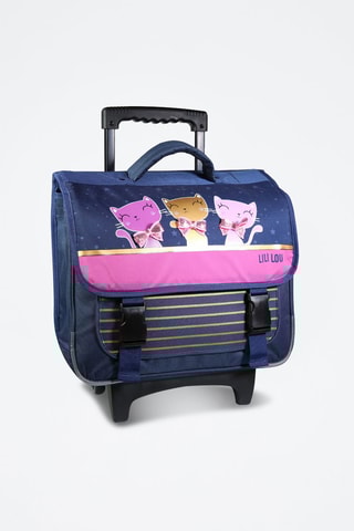 Cartable à roulettes Lili Lou - Bleu