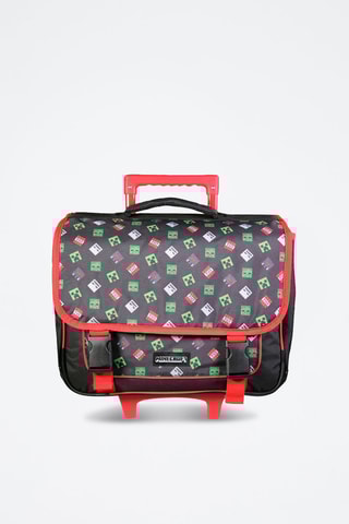 Cartable Trolley Minecraft - Noir