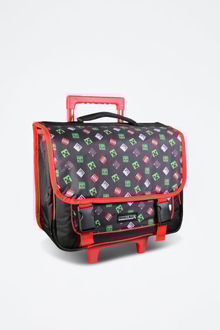 Cartable Trolley Minecraft - Noir