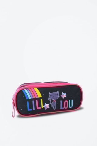 Trousse Lili Lou - Bleu foncé et rose