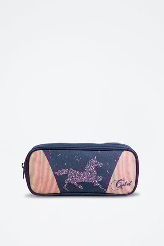 Trousse - Bleu marine et rose