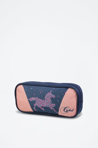 Trousse - Bleu marine et rose