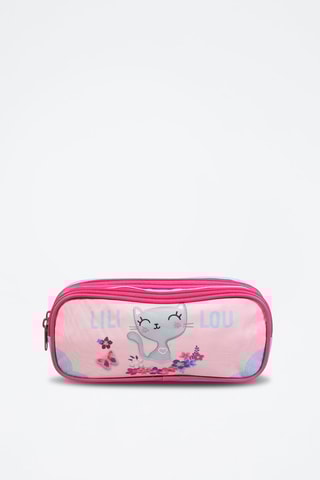 Trousse Lili Lou - Rose et ciel