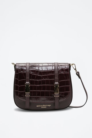 Sac bandoulière en cuir Tex - Bordeaux
