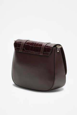 Sac bandoulière en cuir Tex - Bordeaux