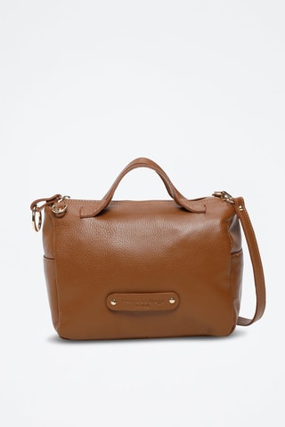 Sac bandoulière en cuir Creta Graine - Camel