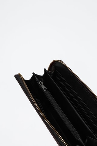 Compagnon en cuir Pely Box - Noir