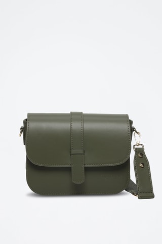 Sac bandoulière en cuir Monica - Vert et doré