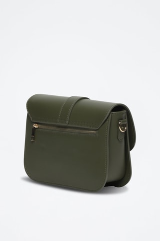 Sac bandoulière en cuir Monica - Vert et doré