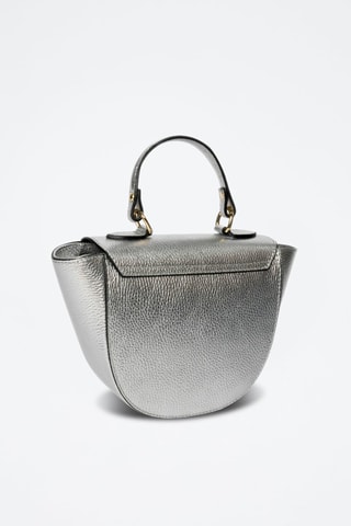 Sac à main en cuir Mini Votti - Argenté