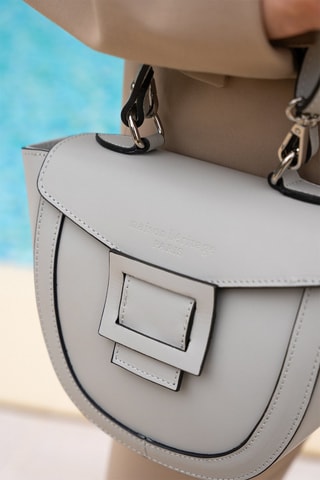 Sac à main en cuir - Gris clair